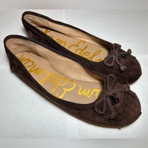 NWT🌷Sam Edelman (Sold Out!) Chocolate Brown Ballet Flats with Bows